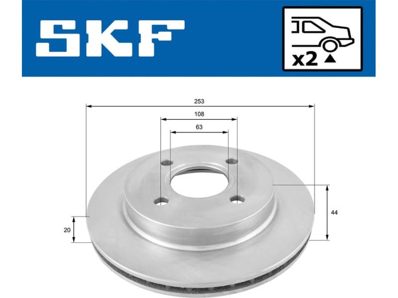 Brake Disc VKBD 90847 V2 - image 2