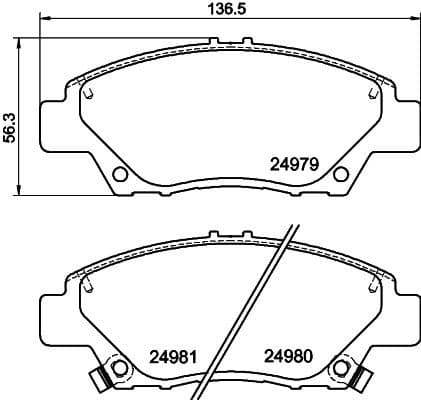 Brake Pad Set, disc brake 8DB 355 015-001 - image 4