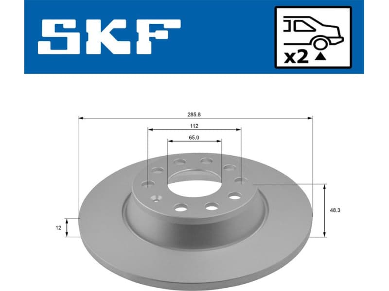 Brake Disc VKBD 91289 S2 - image 2