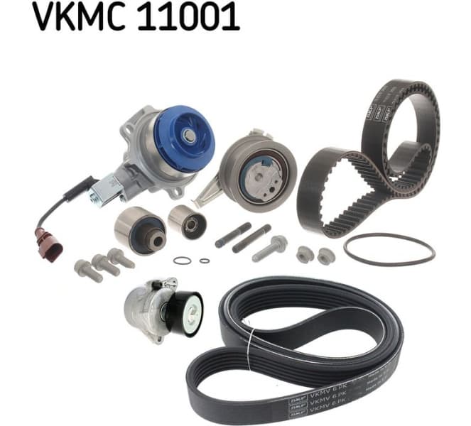 Water Pump + Timing/V-ribbed Belt Set MASTERKIT VKMC 11001
