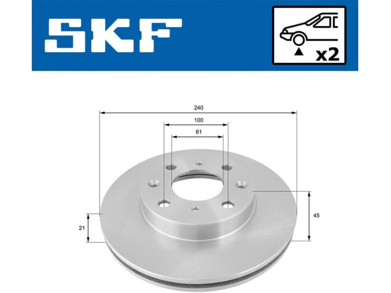 Brake Disc VKBD 80939 V2 - image 2