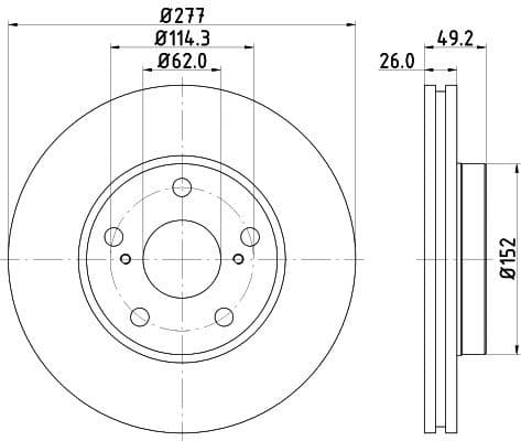 Brake Disc PRO 8DD 355 119-661 - image 3