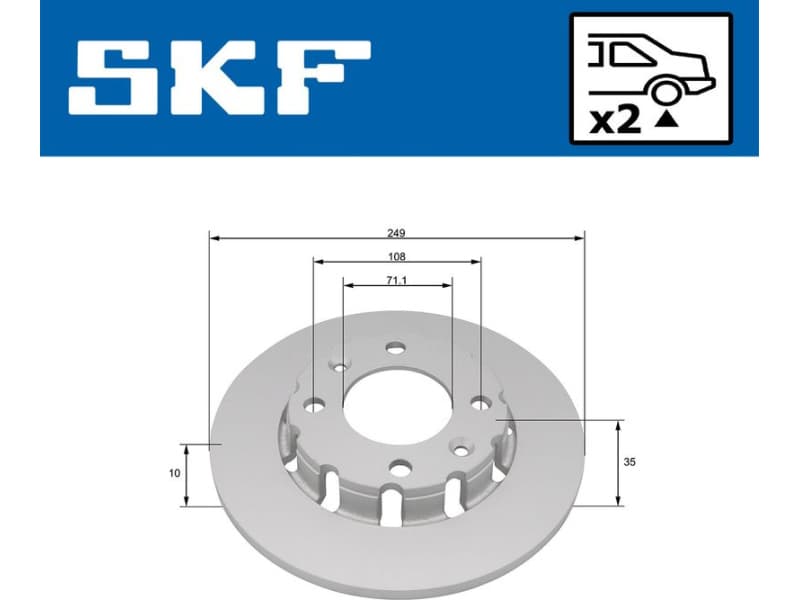 Brake Disc VKBD 91351 S2 - image 2
