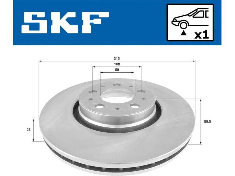 Brake Disc VKBD 80522 V1