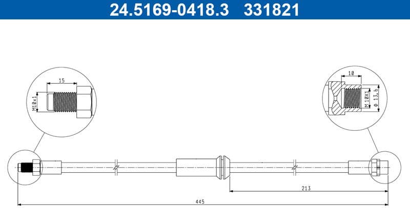 Brake Hose 24.5169-0418.3