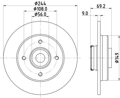 Brake Disc PRO 8DD 355 132-161