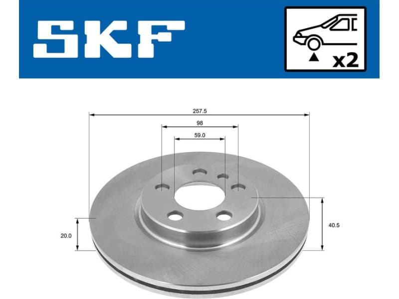 Brake Disc VKBD 80420 V2 - image 2