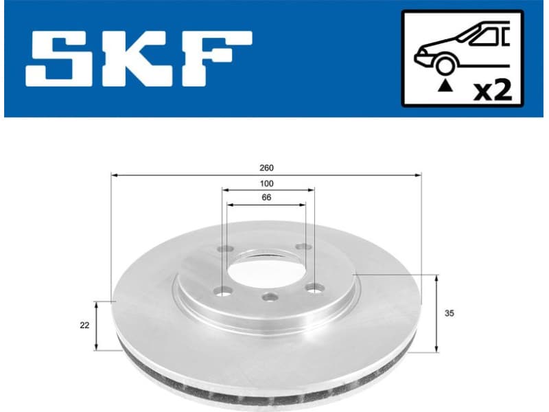 Brake Disc VKBD 80609 V2 - image 2