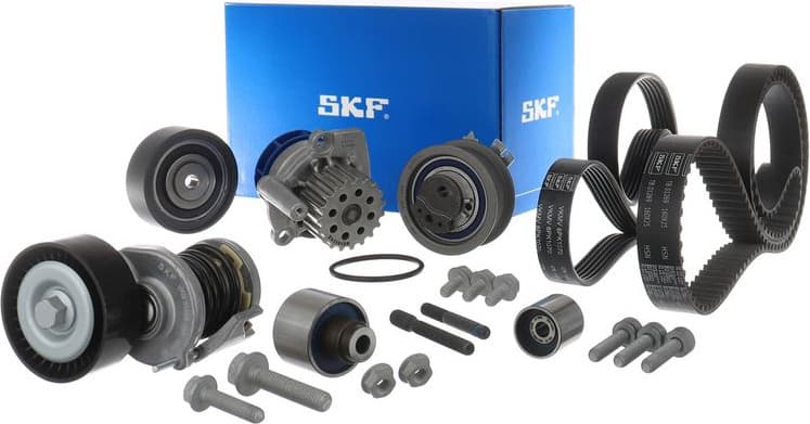 Water Pump + Timing/V-ribbed Belt Set MASTERKIT VKMC 11000