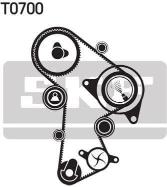 Water Pump + Timing/V-ribbed Belt Set MASTERKIT VKMC 11000 - image 2