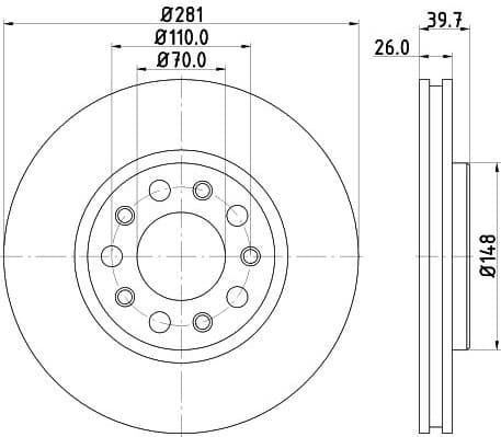 Brake Disc PRO 8DD 355 117-231 - image 4
