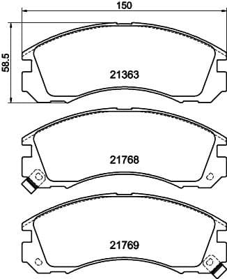 Brake Pad Set, disc brake 8DB 355 016-531