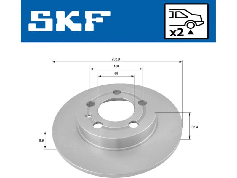 Brake Disc VKBD 90361 S2 - image 2