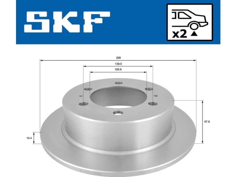 Brake Disc VKBD 90851 S2 - image 2