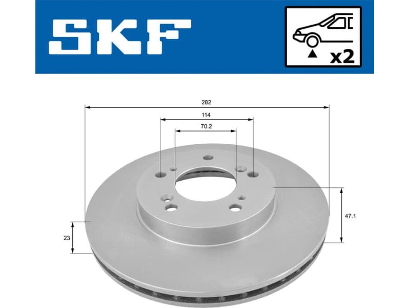 Brake Disc VKBD 80429 V2 - image 2