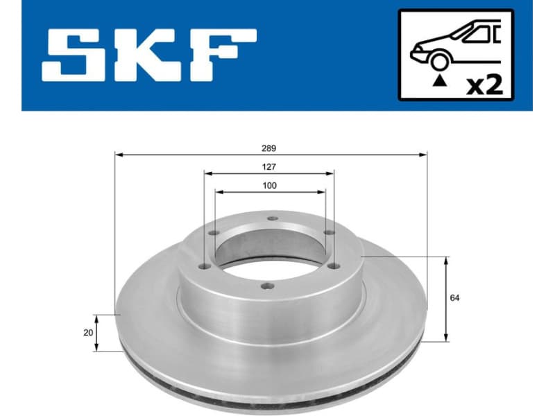 Brake Disc VKBD 80718 V2 - image 2