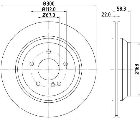 Brake Disc PRO 8DD 355 115-391 - image 4