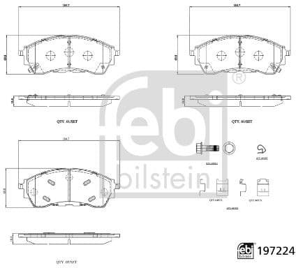 Brake Pad Set, disc brake 197224