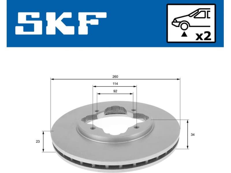Brake Disc VKBD 80992 V2 - image 2