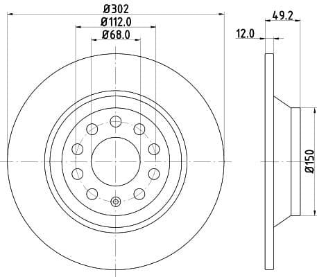Brake Disc PRO 8DD 355 111-181