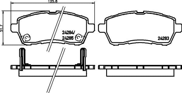 Brake Pad Set, disc brake 8DB 355 014-001 - image 4