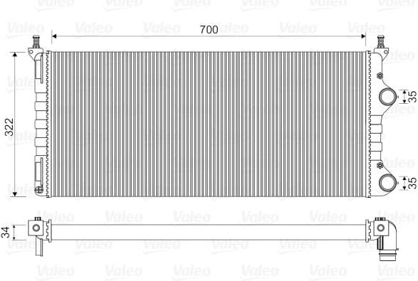 Radiator, engine cooling 734692