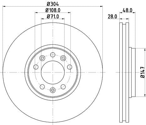 Brake Disc 8DD 355 113-671 - image 3