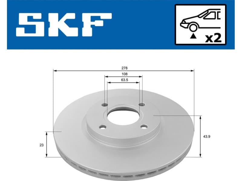 Brake Disc VKBD 80134 V2 - image 2