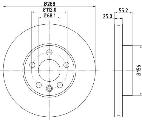 Brake Disc PRO High Carbon 8DD 355 127-221 - image 4