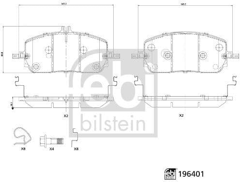 Brake Pad Set, disc brake 196401