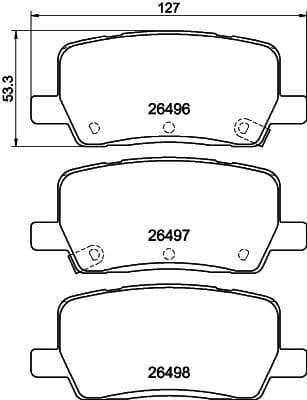 Brake Pad Set, disc brake 8DB 355 042-701