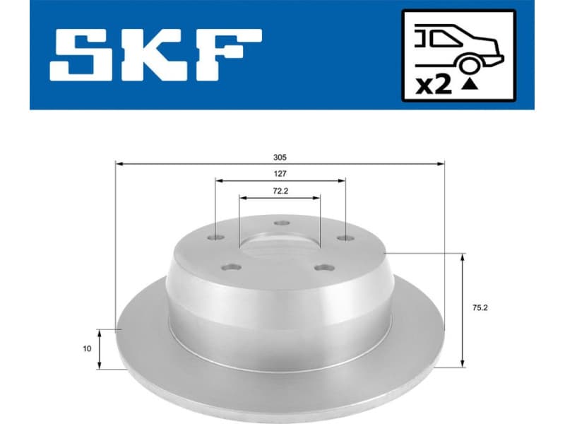 Brake Disc VKBD 90765 S2 - image 2