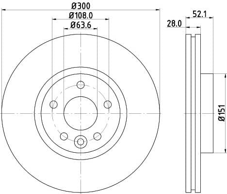 Brake Disc PRO High Carbon 8DD 355 129-161 - image 4