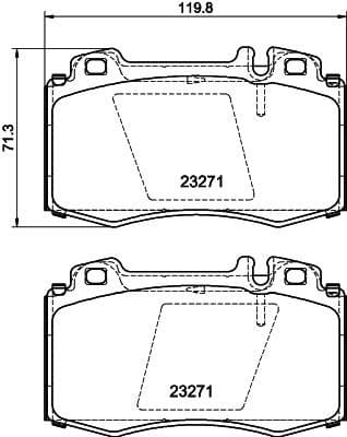 Brake Pad Set, disc brake 8DB 355 008-691 - image 2