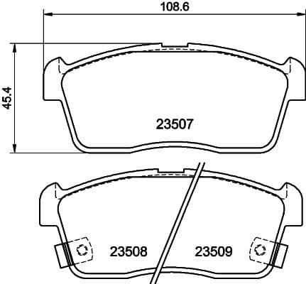 Brake Pad Set, disc brake 8DB 355 009-631