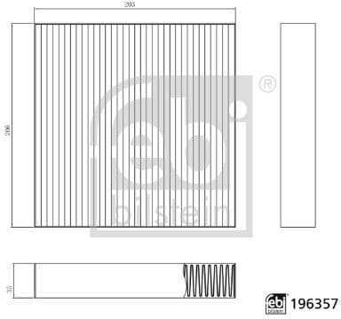 Filter, cabin air 196357