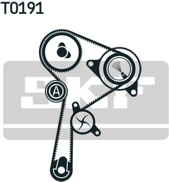 Water Pump + Timing/V-ribbed Belt Set MASTERKIT VKMC 16001 - image 2