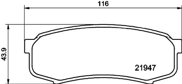 Brake Pad Set, disc brake 8DB 355 016-831