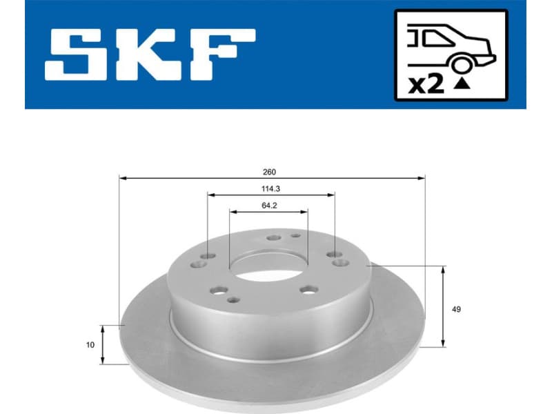 Brake Disc VKBD 90498 S2 - image 2