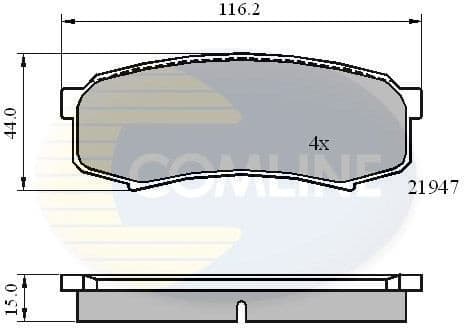 Brake pads rear CBP0404