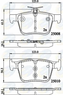 Brake pads rear CBP02156