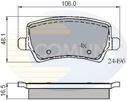 Brake pads rear CBP01613