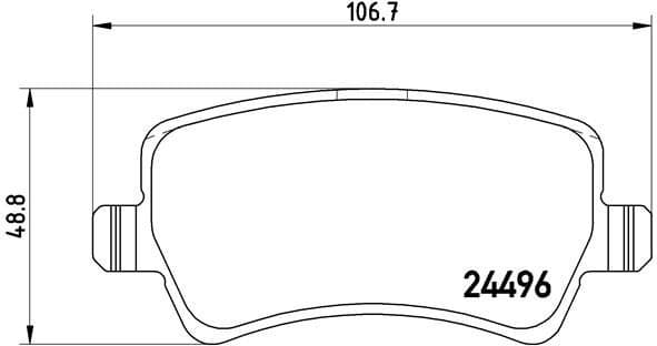 Brake pads rear, Top Quality P24078