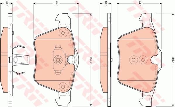 Brake pads front, Top Quality GDB1684