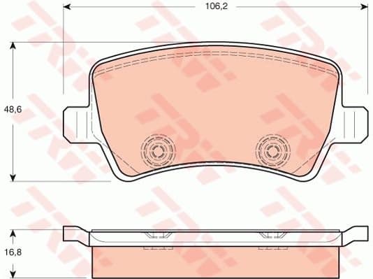 Brake pads rear, Top Quality GDB1685