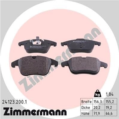 Brake Pad Set, disc brake 24123.200.1