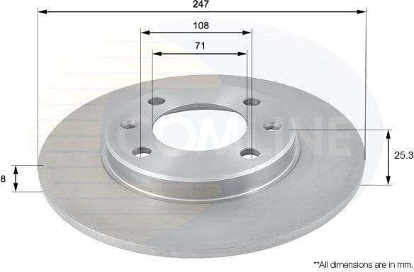 Brake disc, 1pcs REAR ADC1512 - image 2