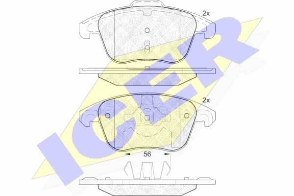 Brake pads front 181866 - image 2