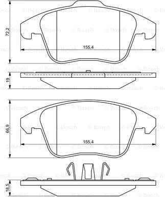 Brake Pad Set, disc brake 0986494324 - image 7
