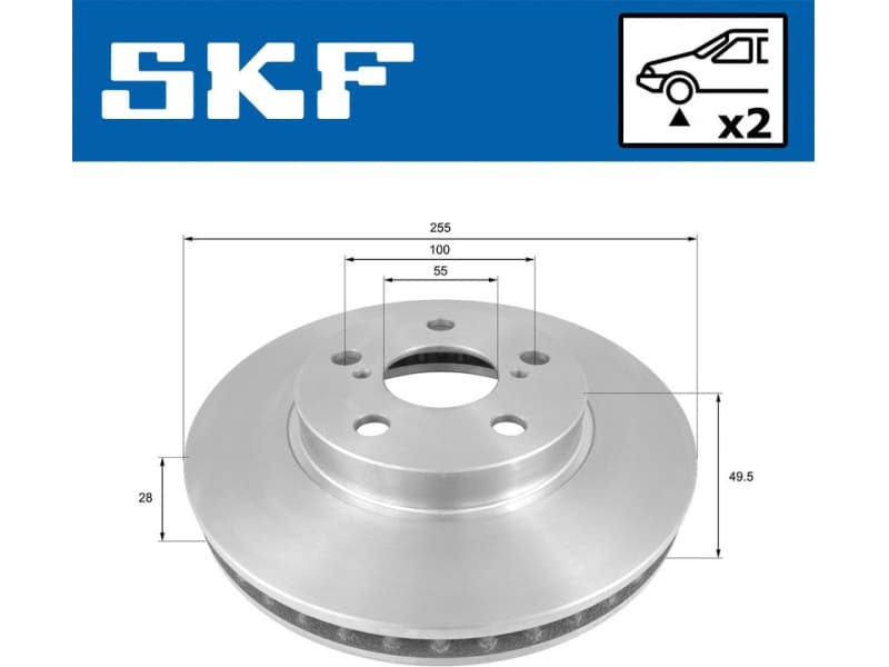 Brake Disc VKBD 80999 V2 - image 2